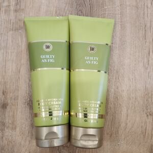 Bath & Body Works 2 PACK “GUILTY AS FIG” Ultimate Hydration Body Cream 8fl oz